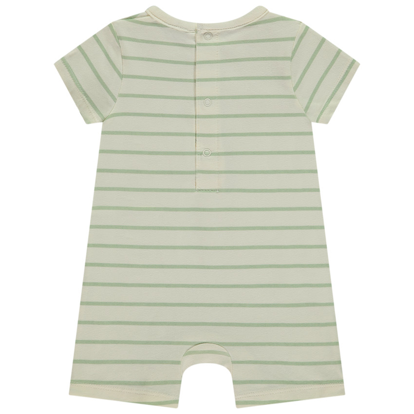 Korte jumpsuit met gestreept gomprint Simba Disney voor babyjongen 