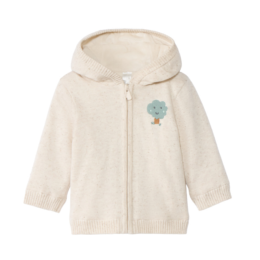 Sherpavoering vest met geborduurde patch voor babyjongens 