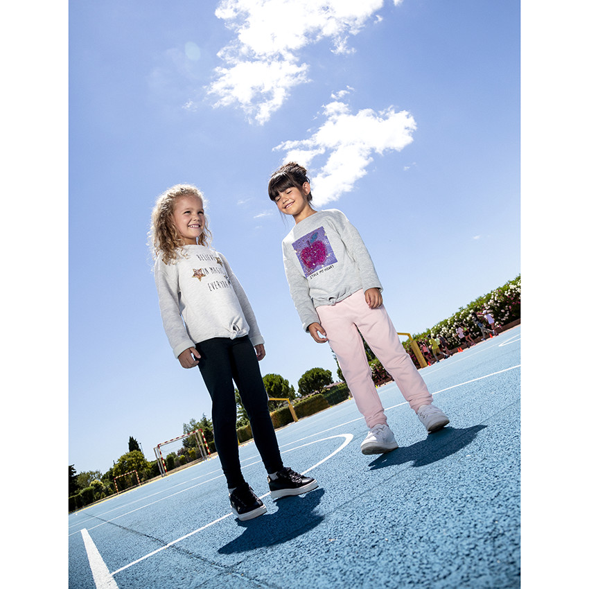 Set van 2 unis leggings met stiksels voor meisjes 