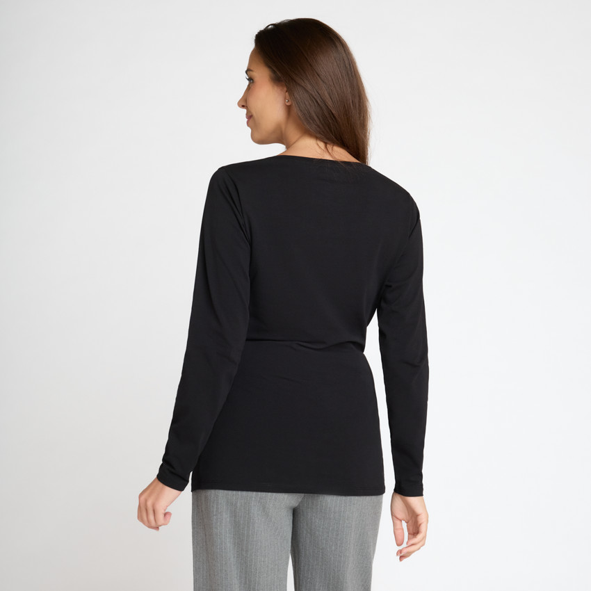 T-shirt manches longues de grossesse uni 