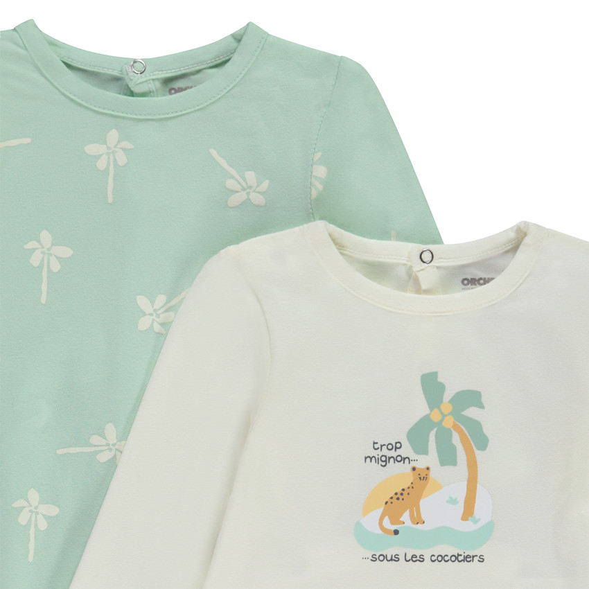 Lot de 4 dors-bien fantaisie en jersey pour bébé garçon 