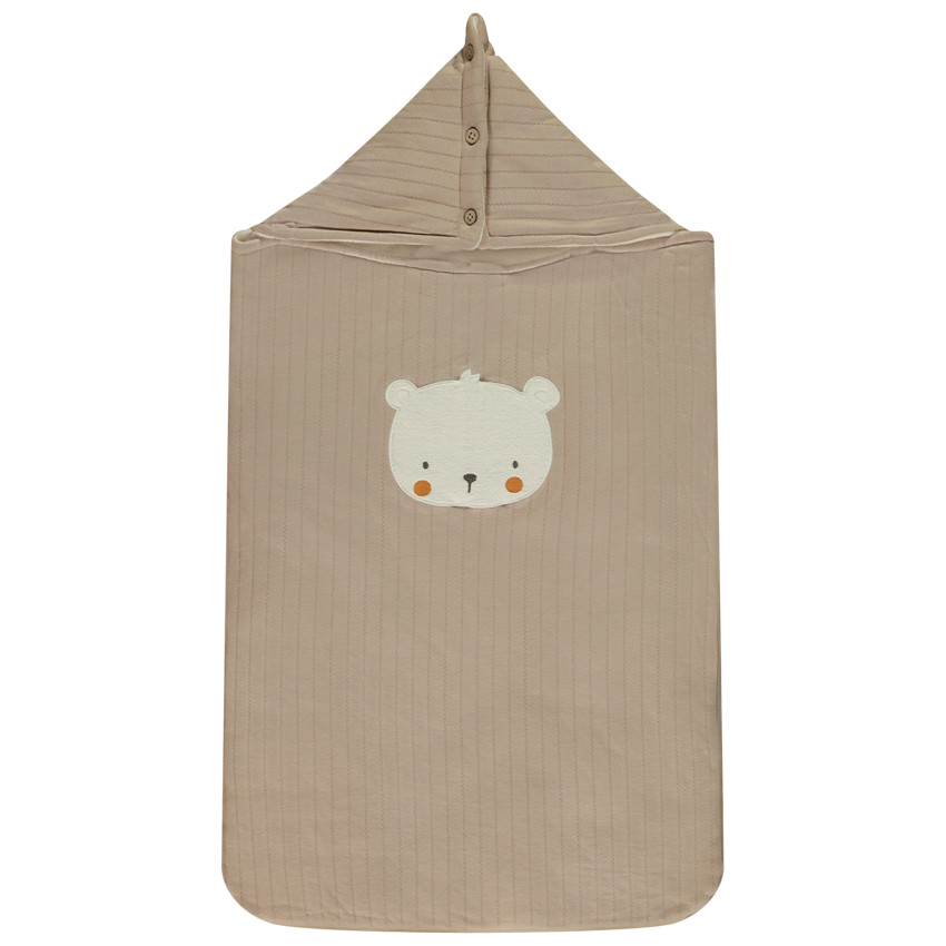 Nid d'ange effet matelassé patch ourson pour bébé 