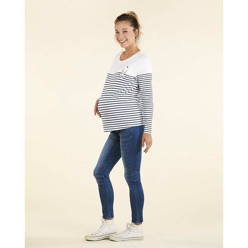 T-shirt manches longues en jersey Bugs Bunny Warner pour femme 