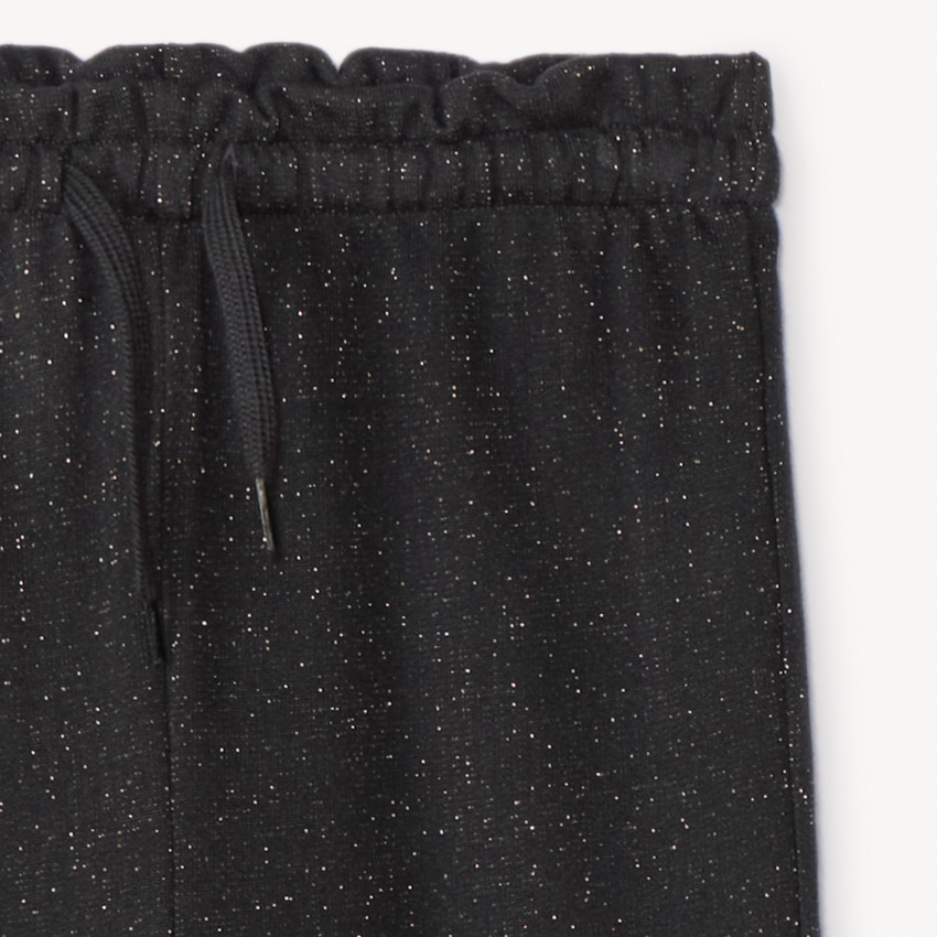 Jogging droit en molleton scintillant pour fille 