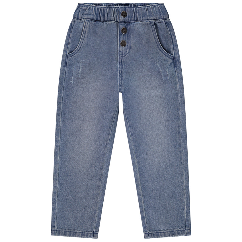 Jeans recht used effect voor jongen 