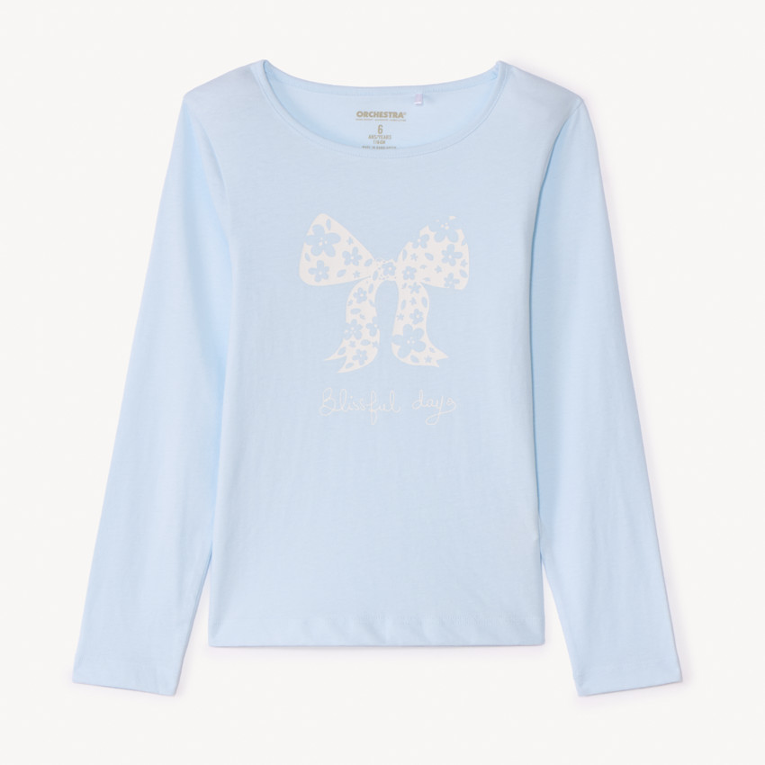 T-shirt manches longues printé pour fille 