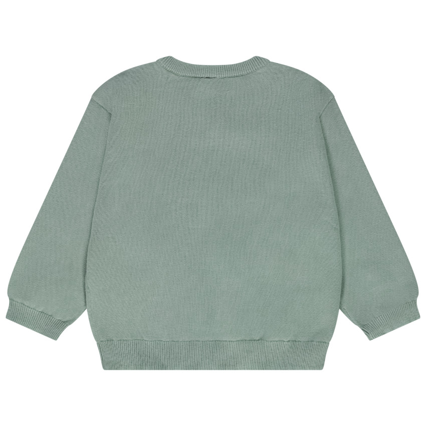Pull en tricot avec broderies pour bébé fille 