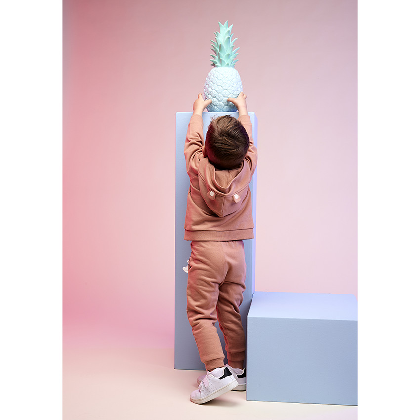 Pantalon de jogging uni avec print girafe ludique pour bébé garçon 