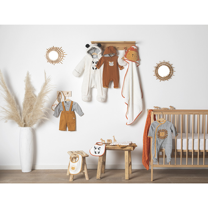 Combinaison longue à capuche motif tigre pour bébé garçon 