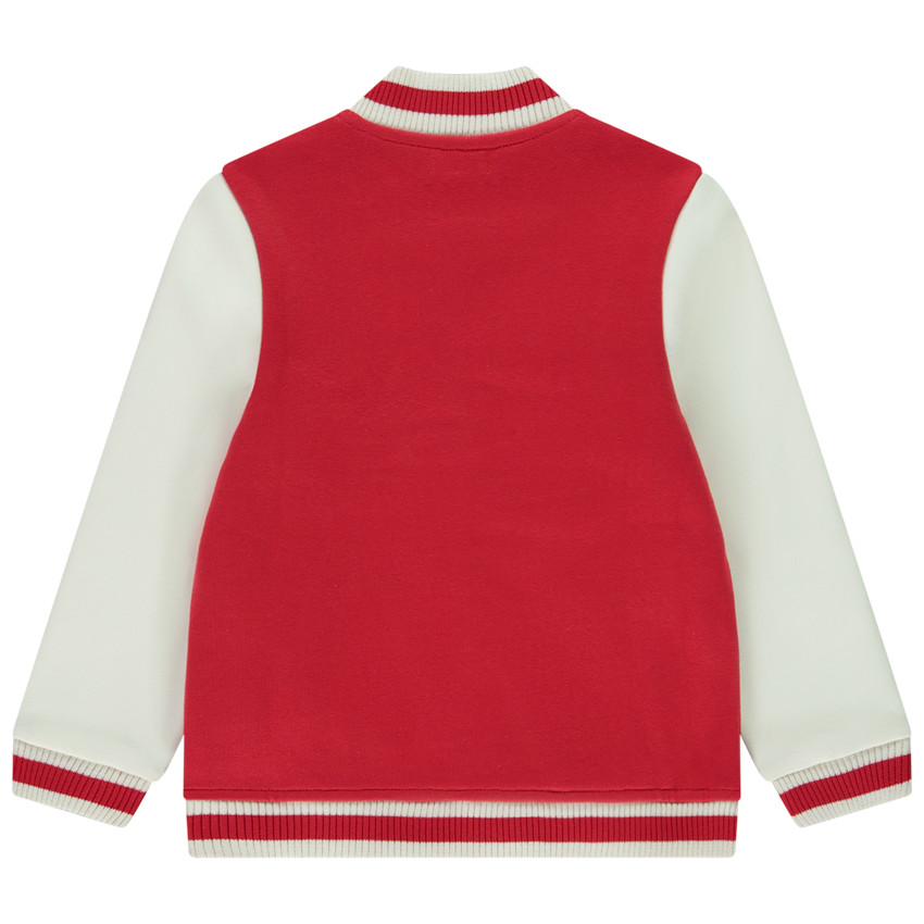 Fleece teddy jas met patch voor jongens 