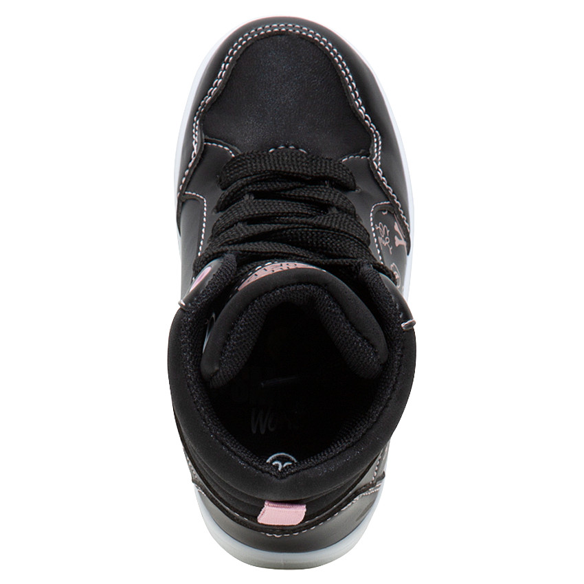 Baskets montantes effet cuir avec imprimés et badge Smiley Baby  