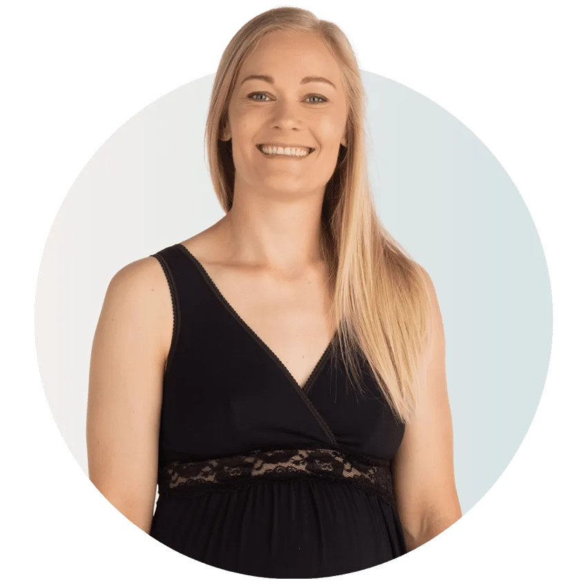 M - Nachtjurk Zwangershap & Borstvoeding Zwart  