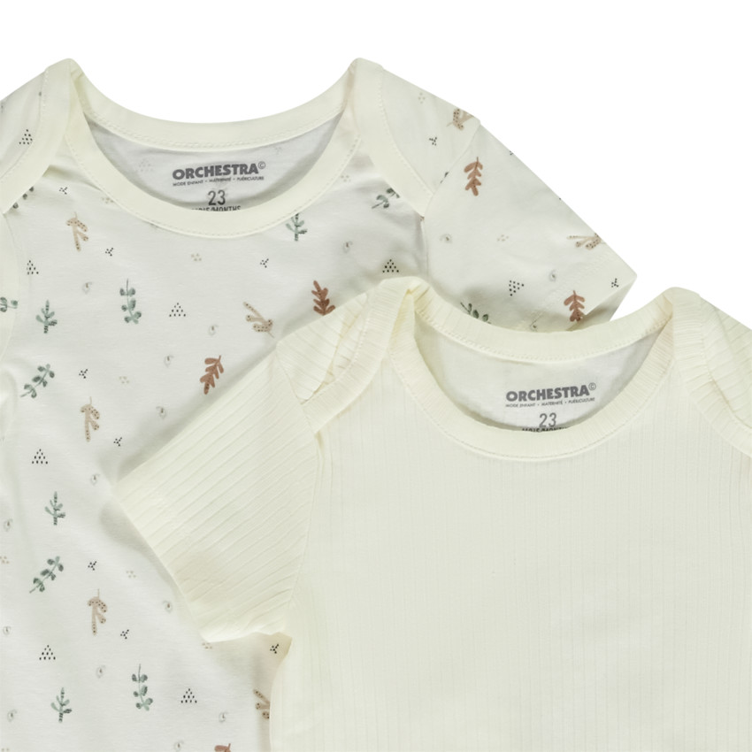 Lot de 5 bodies manches courtes fantaisie pour bébé 