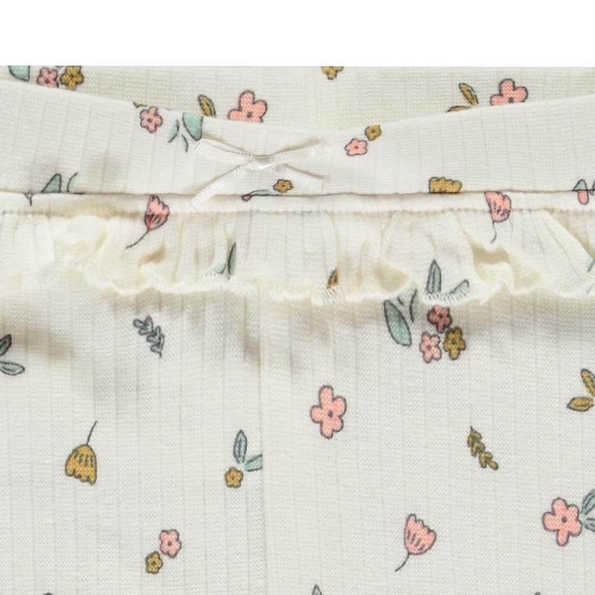 Lang broekje met volant en fantasieprint voor meisjes 