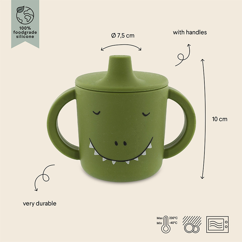 Tasse d'apprentissage en silicone Mr Dino 