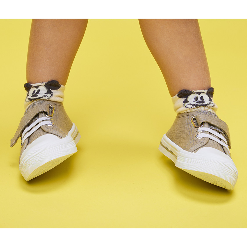 Baskets basses en toile avec lacets élastiques et velcro pour bébé garçon 