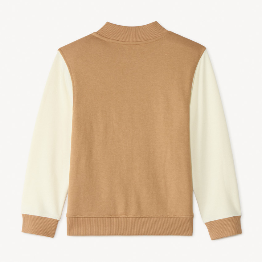 Veste teddy molleton à patch bouclette garçon 