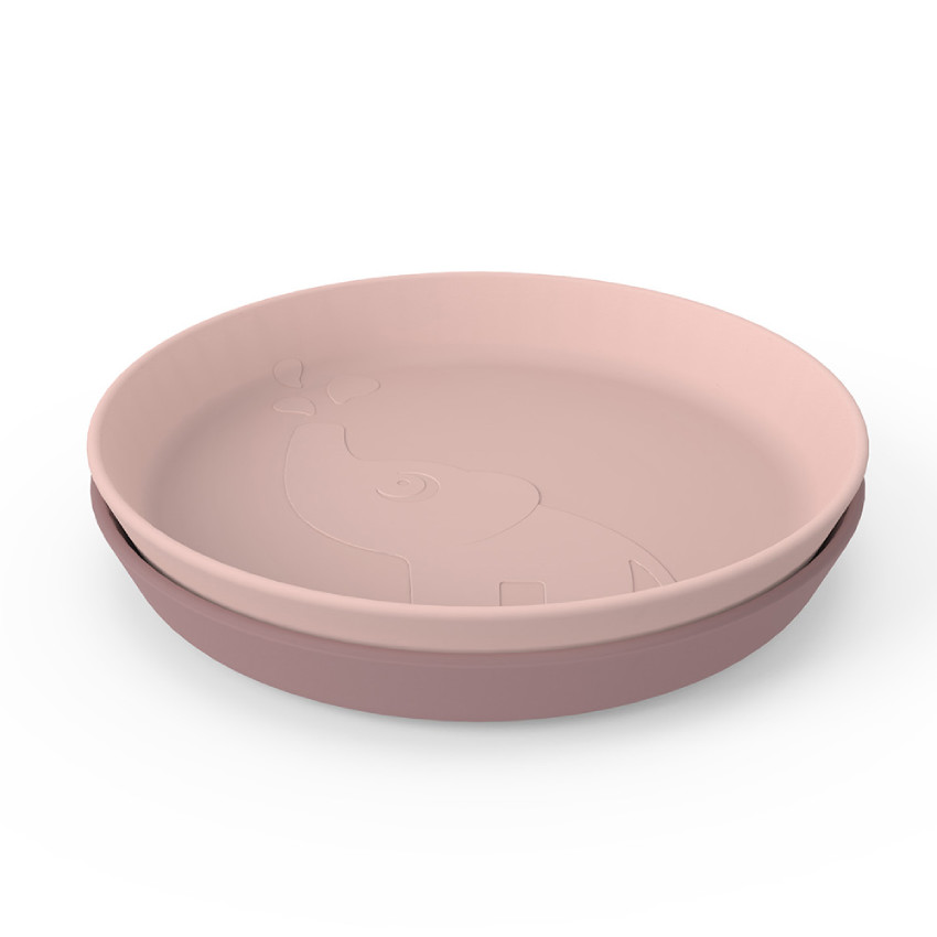 ASSIETTE KIDDISH ASSIETTE LOT DE 2 ELPHEE ROSE 