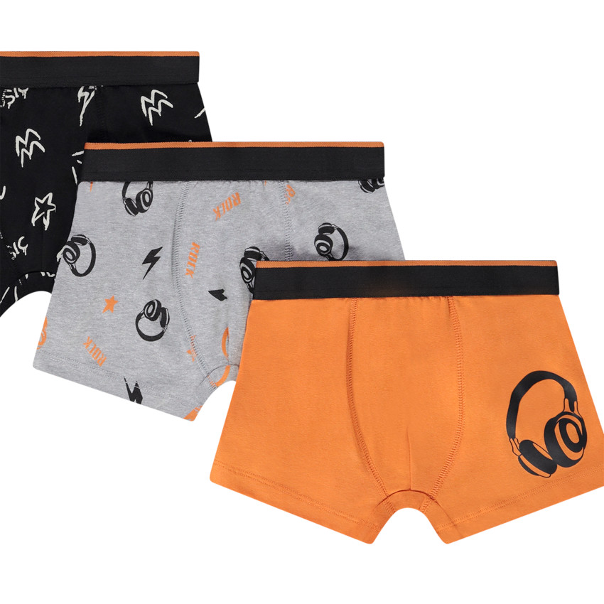 Lot de 3 boxers motifs musique pour garçon 