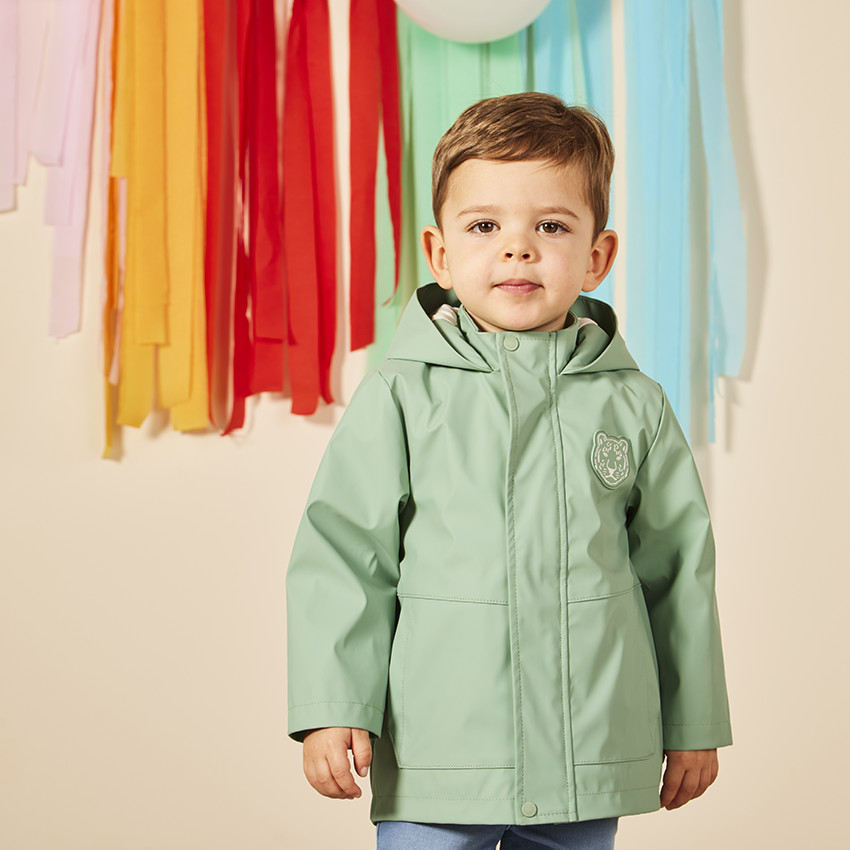 Parka gomme à capuche ludique tigre pour bébé garçon 