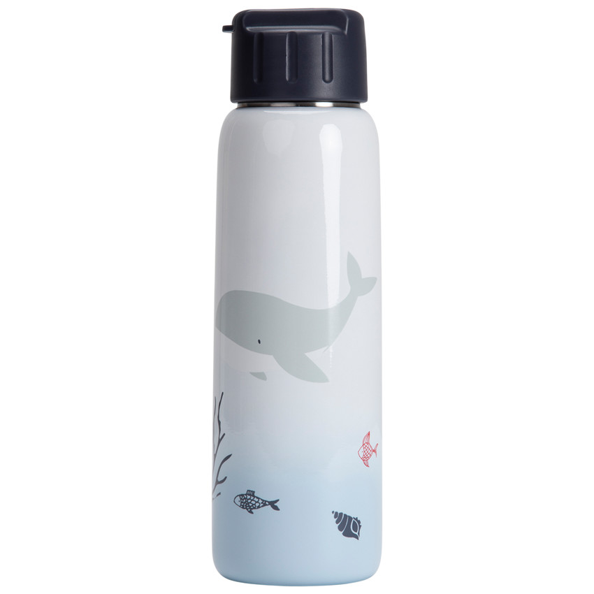 Gourde en métal Pretty sea avec paille 380 ml  