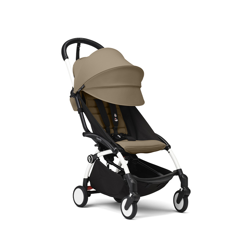 Kinderwagen Stokke® YOYO³ vanaf 6 maanden - Frame wit/Toffee 