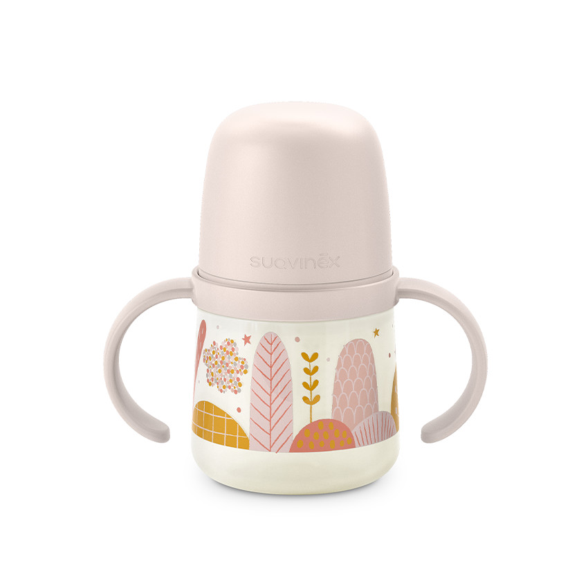 Biberon à anses First 150 ml 6M+ Dreams rose 