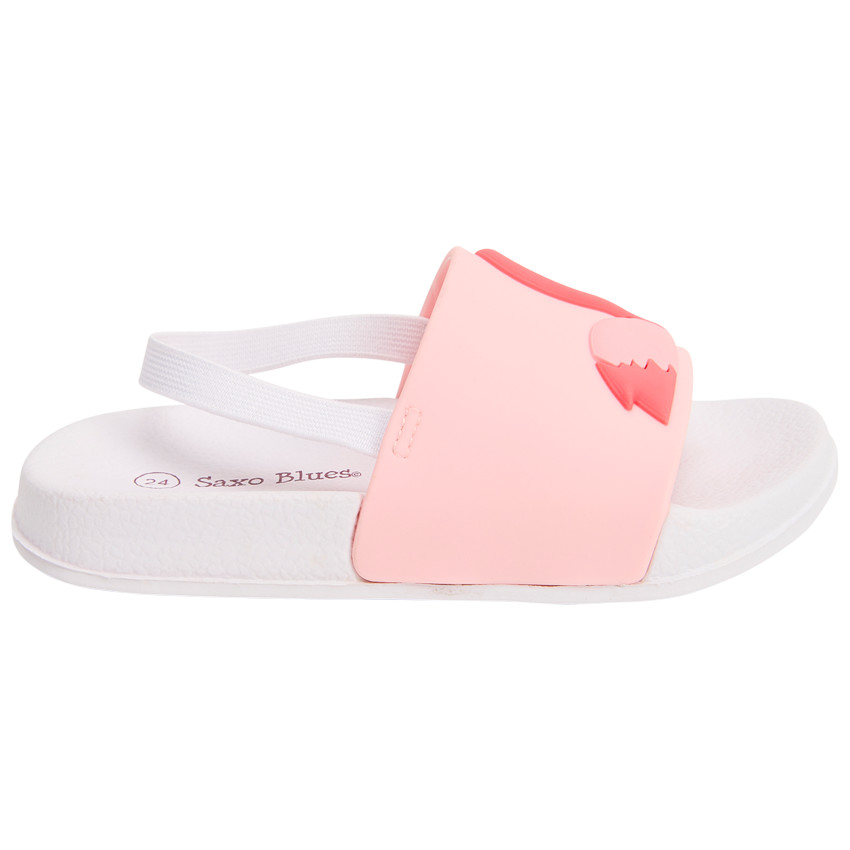 Roze flamingo slippers voor meisjes met bandje volgens maat 