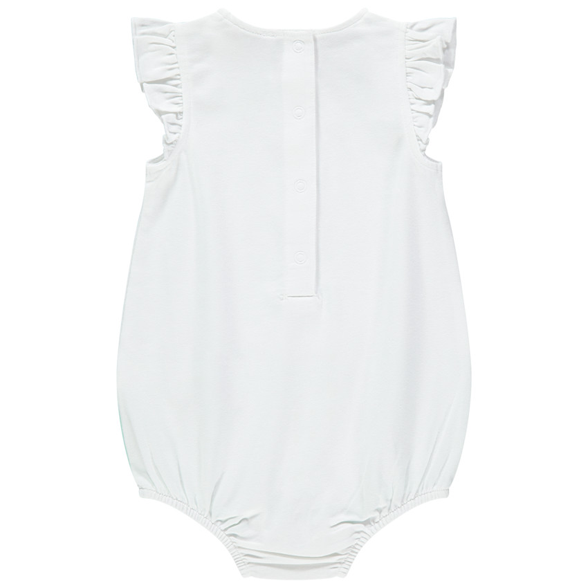 Romper met ruches aan de mouwen en kikkerprint 