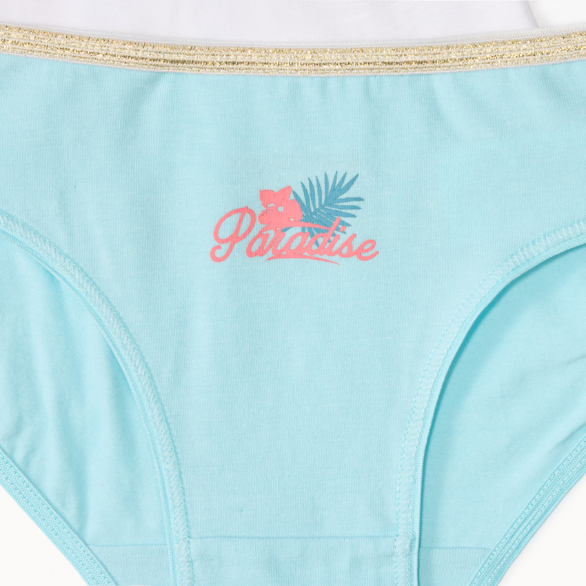 Set van 7 onderbroeken in fantasieprint van jersey voor meisjes 