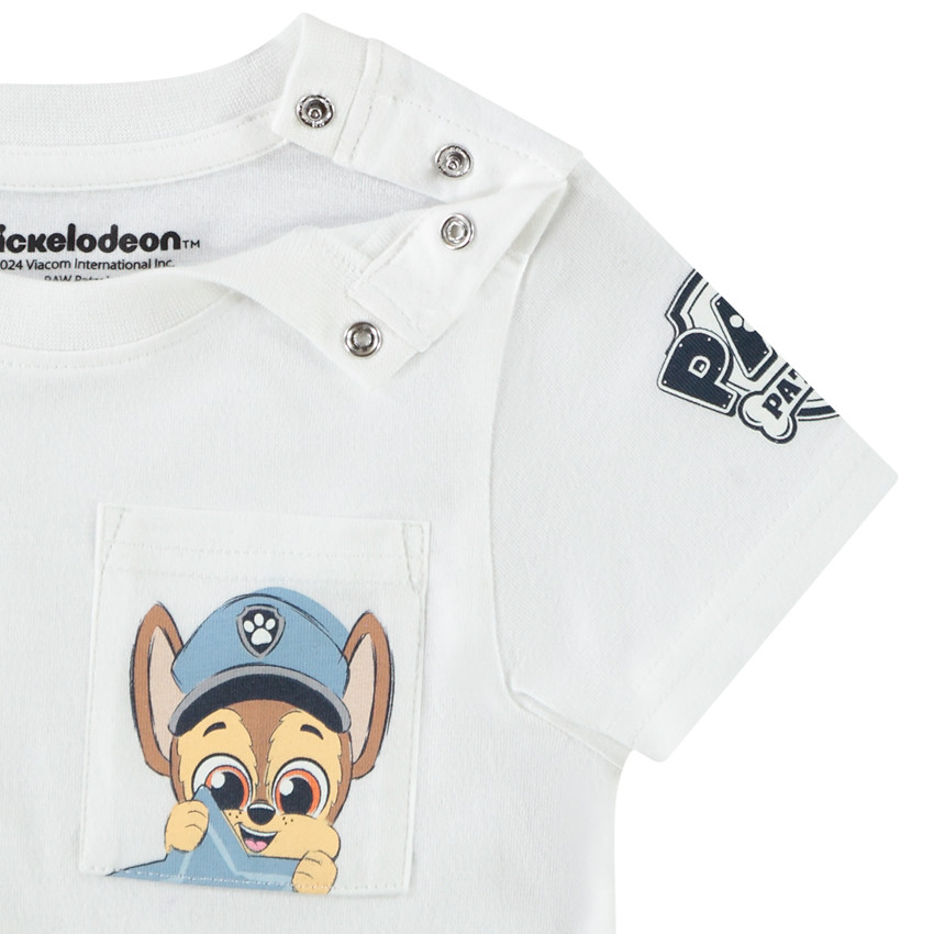 T-shirt manches courtes Chase Pat'Patrouille pour bébé garçon 