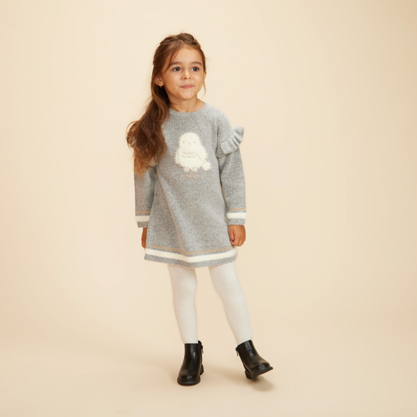 Robe en tricot motif Hedwige Warner pour bébé fille 