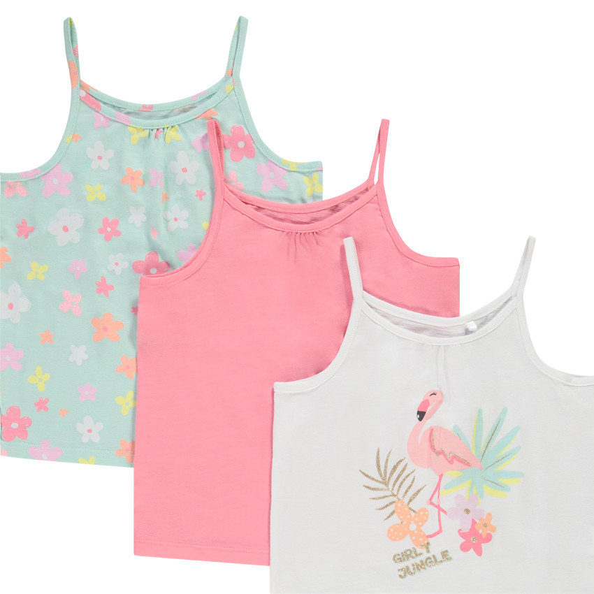 Set van 5 meisjesjersey onderhemden 