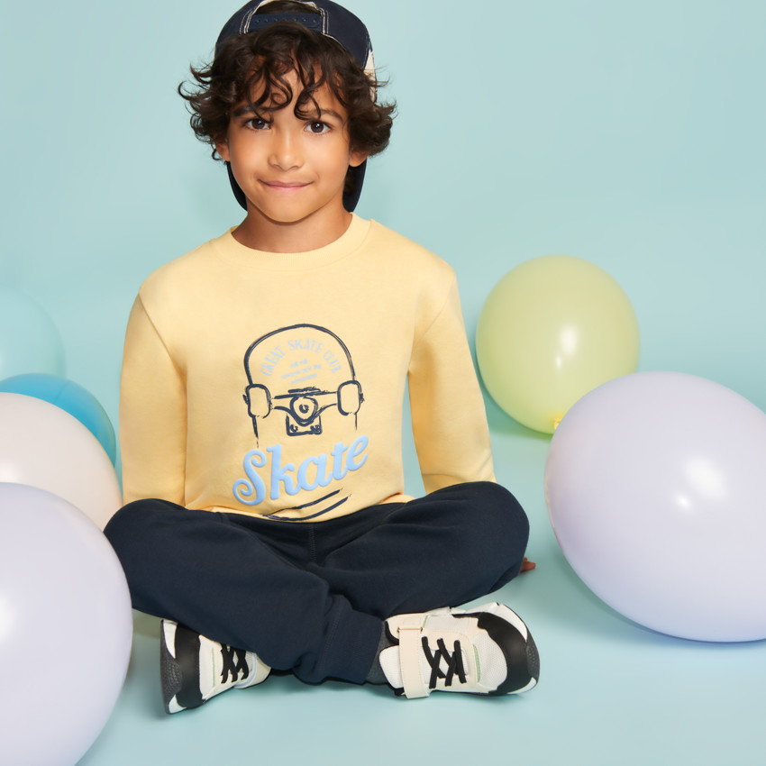 Sweatshirt met puff print voor jongens 