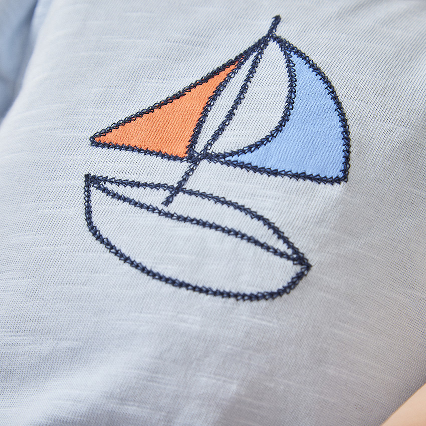 Twee-delige set met zeilpatroon voor babyjongen 