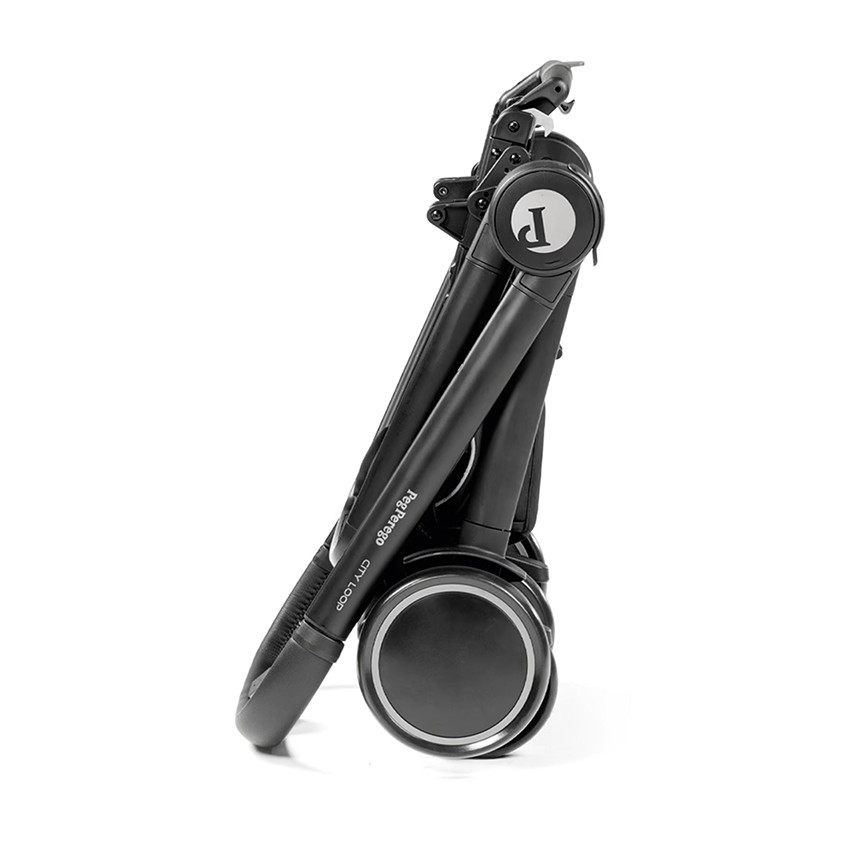 City Loop chassis zwart, licht en compact met inklapbaar stuur 