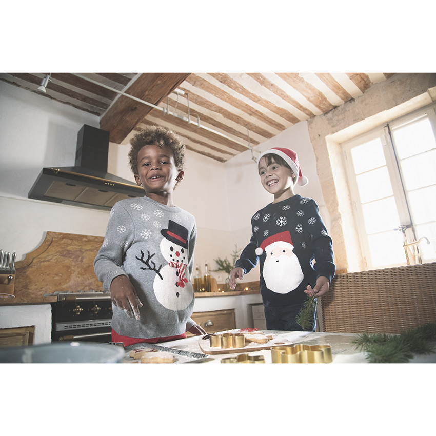 Pull de Noël en tricot pour enfant garçon 