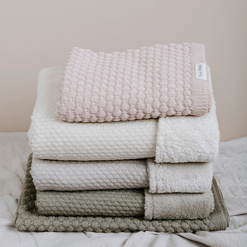 Deken wieg Teddy Sky Urban Taupe 