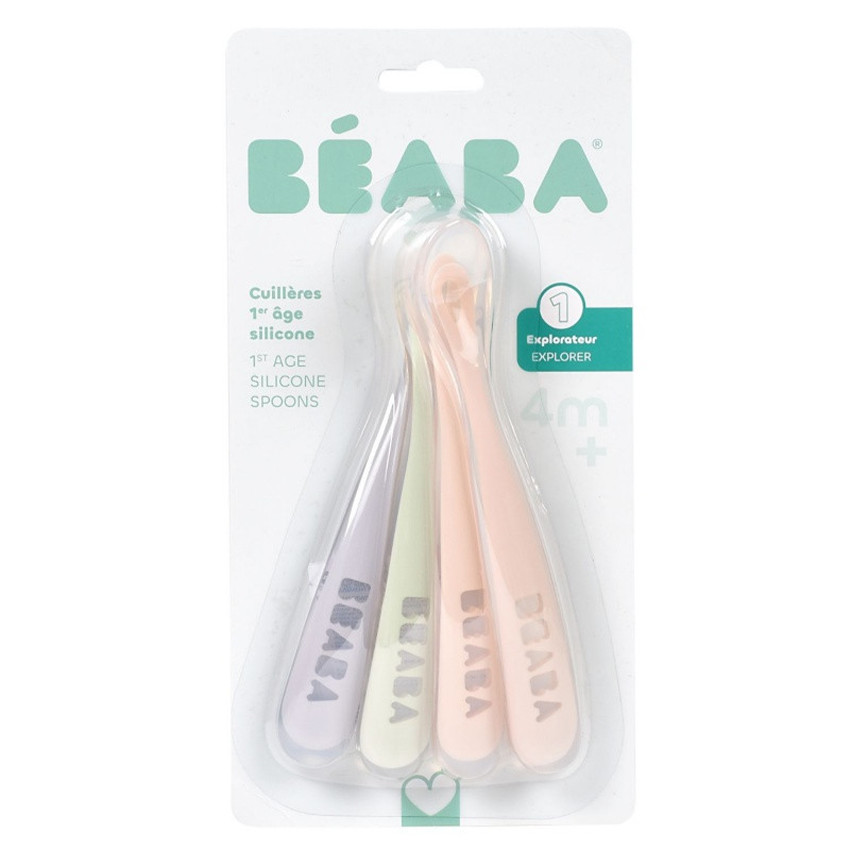 Set de 4 cuillères 1er âge en silicone - Wendy 