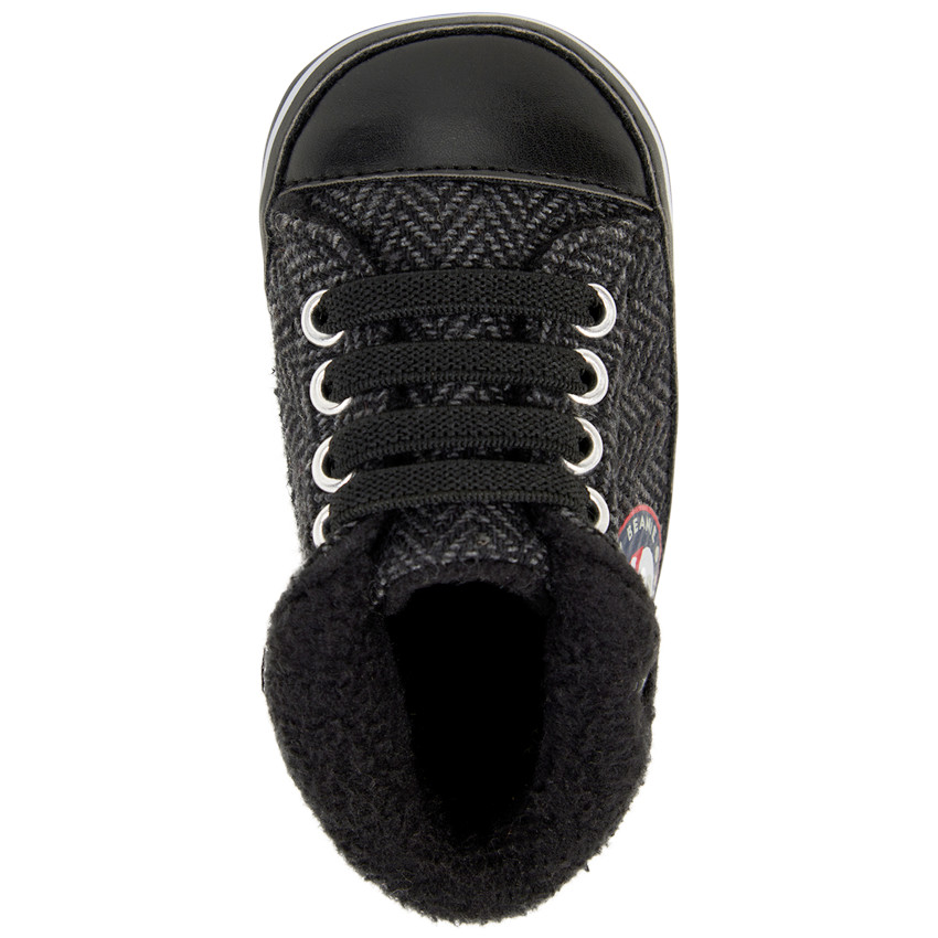 Baskets montantes à revers effet tricot pour bébé garçon 