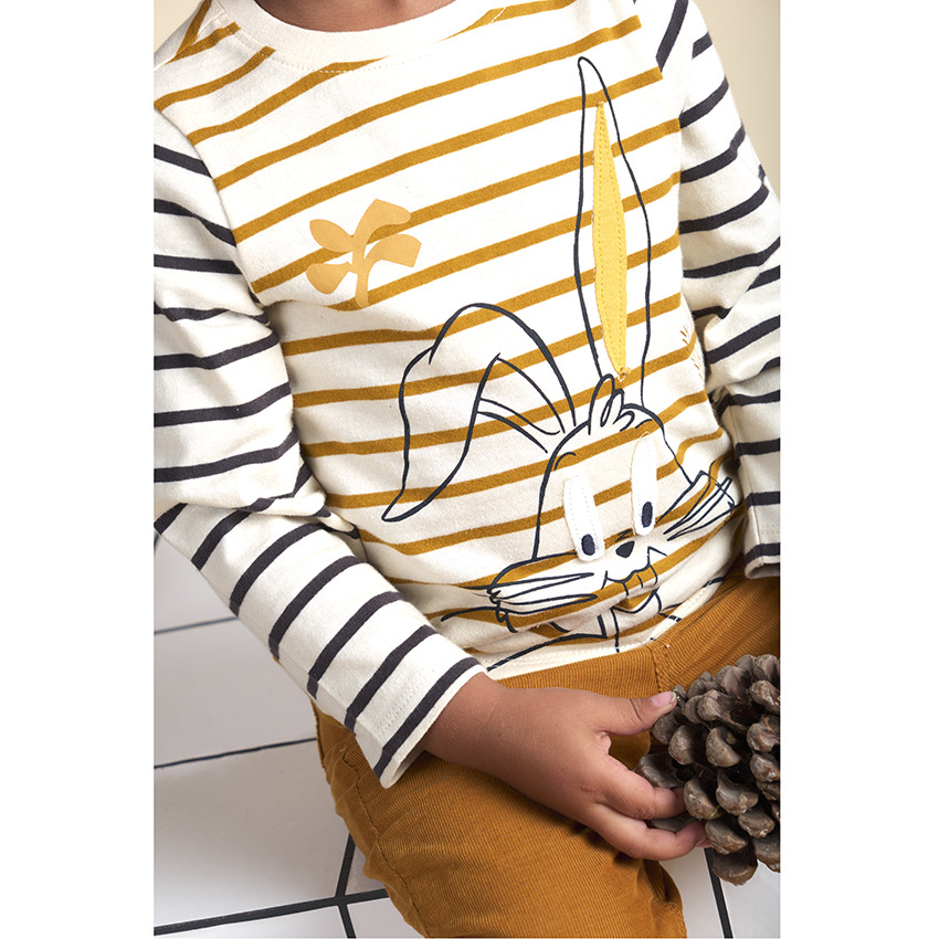 Pantalon en velours milleraies uni pour bébé garçon 