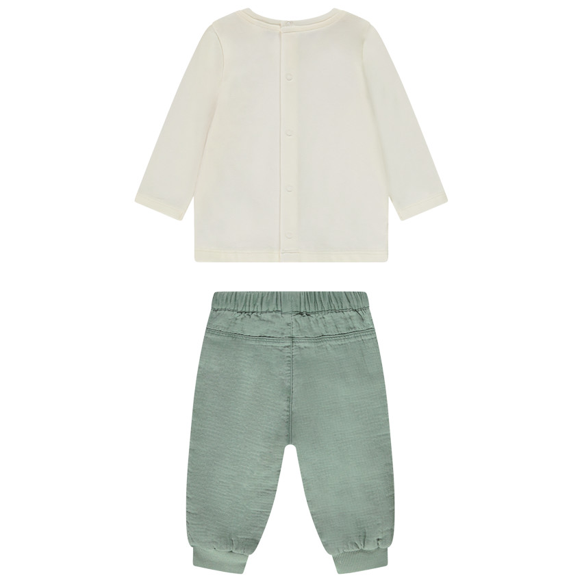 Ensemble 2 pièces print éléphant pour bébé garçon 