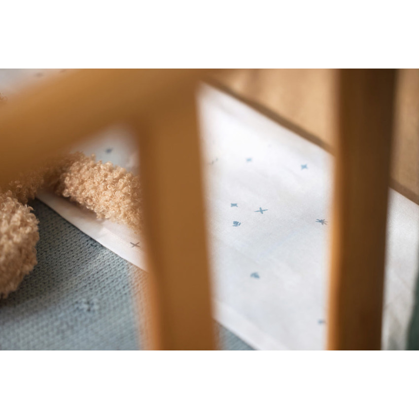 Deken wieg 75x100cm Cosy Knit Sea Green 