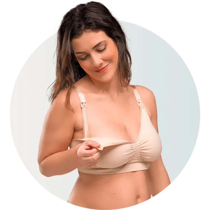 XL - Soutien-gorge d'allaitement sans coutures Caari-gel - Miel 