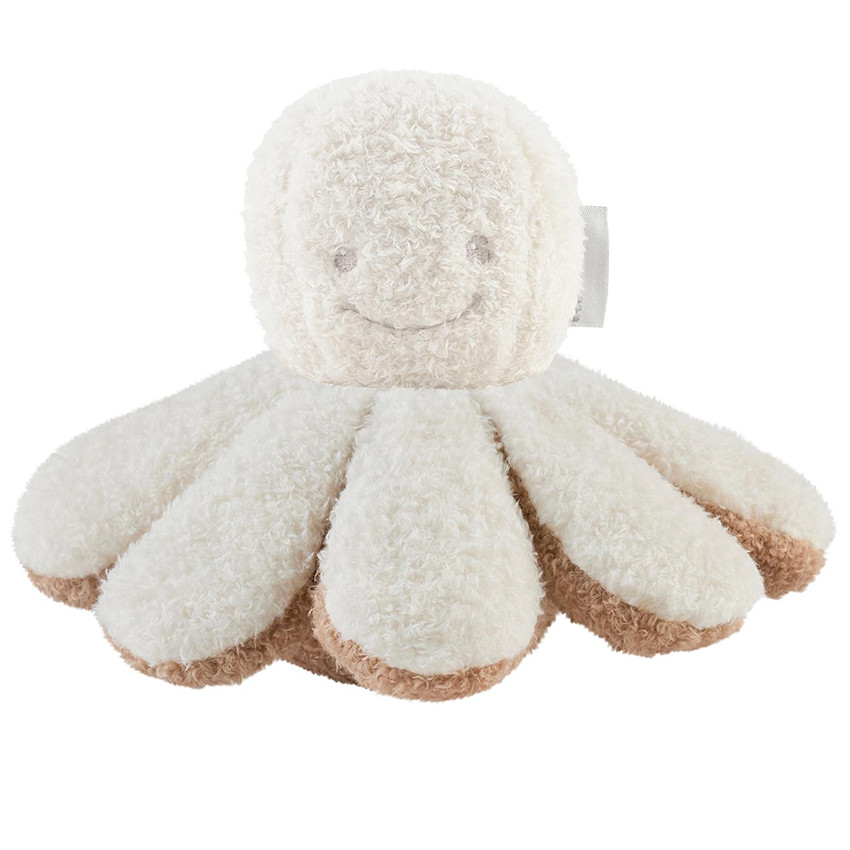 Hochet pieuvre bouclette Ecru 