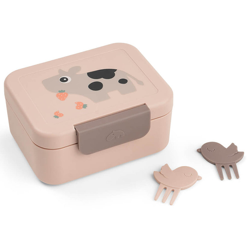 Snackbox met snackprikkers Tiny Farm Roze 