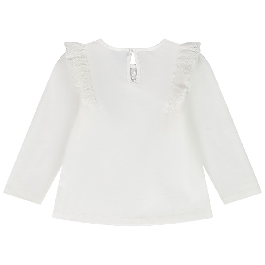 Lange mouwen T-shirt met Engels borduursel voor meisjes 