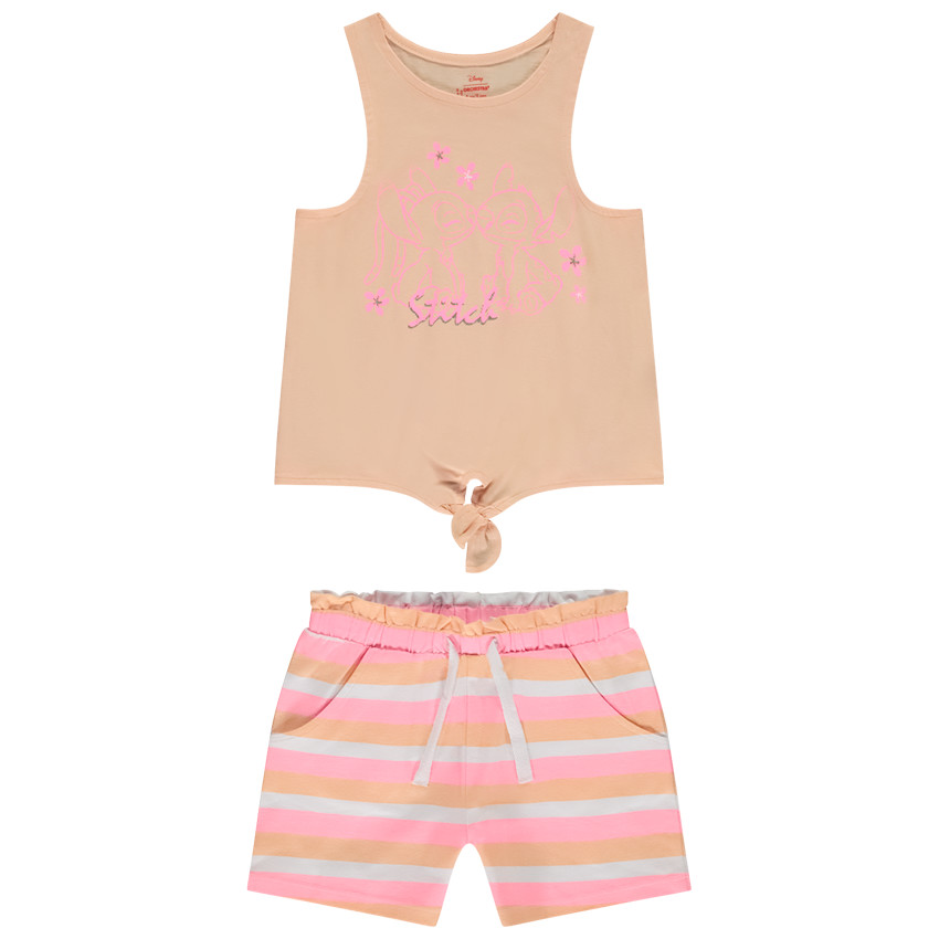 Set van topje + short fantasie Stitch Disney voor meisjes 
