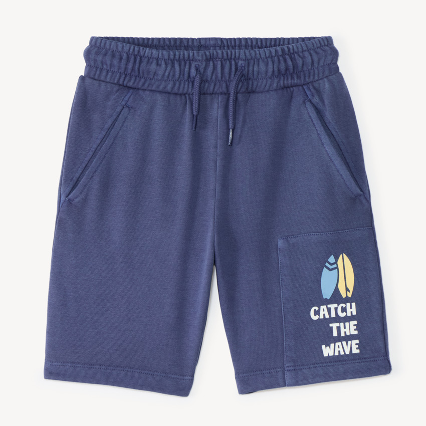 Bermuda en molleton print surf garçon 