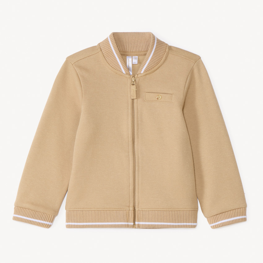 Teddy kraag gebreide vest voor babyjongen 